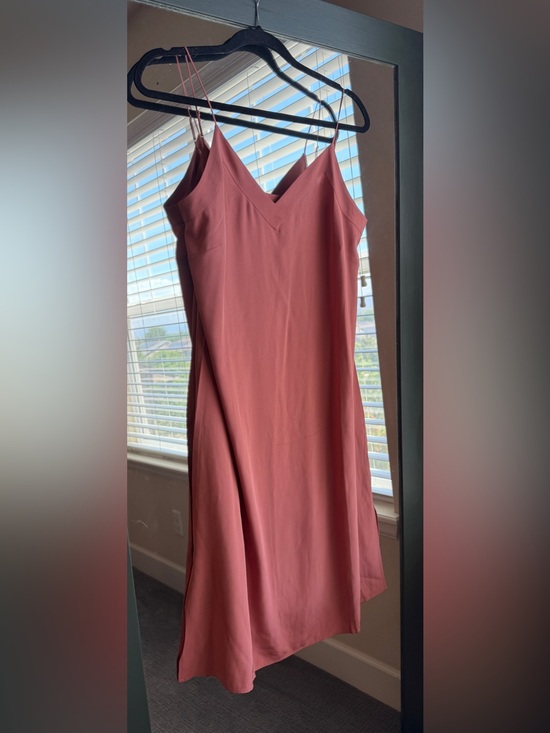 Cuyana Dresses & Skirts - 🔥 CUYANA 100% Crepe de Chine Silk Slip Dress V-Neck Pink Midi